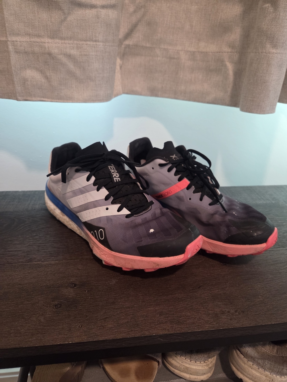 Adidas Terrex Trail Running Shoes - Black, Pink, Blue